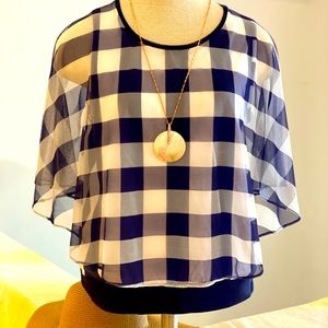 Anthropologie Postmark Gingham Top